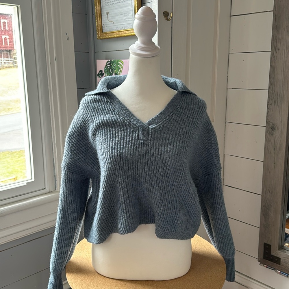Blue Knit Sweater